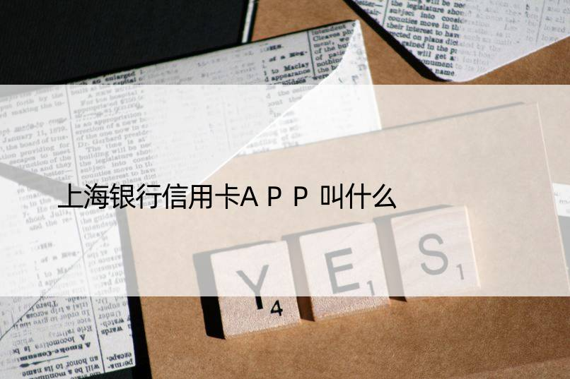 上海银行信用卡APP叫什么